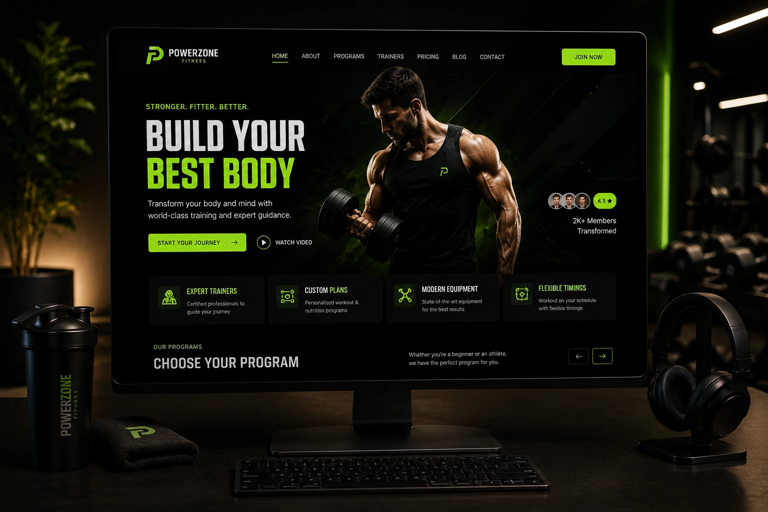 Fitness Gym Landing Page Concept Design