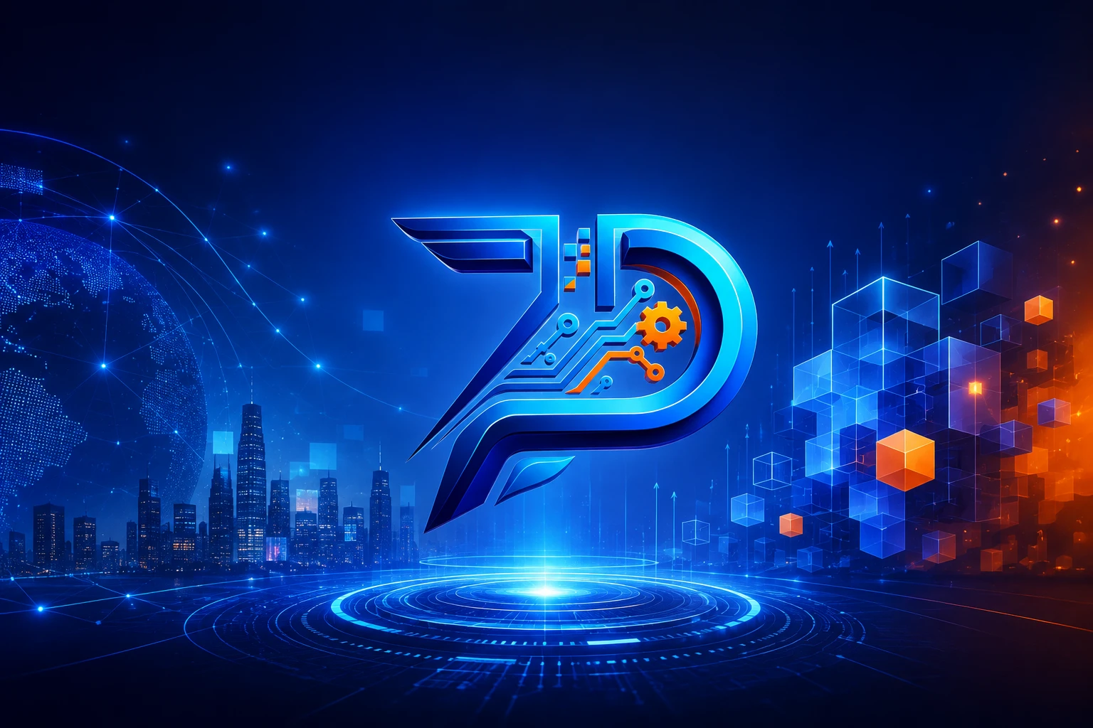 Futuristic digital hand representing Pranav TechLabs, the premium web design and custom software development agency in Jodhpur offering global IT solutions.